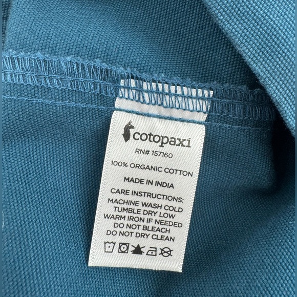 Cotopaxi Mercado Angular Front Pockets Cotton Canvas Camp Dress - Blue - Medium - Picture 8 of 9